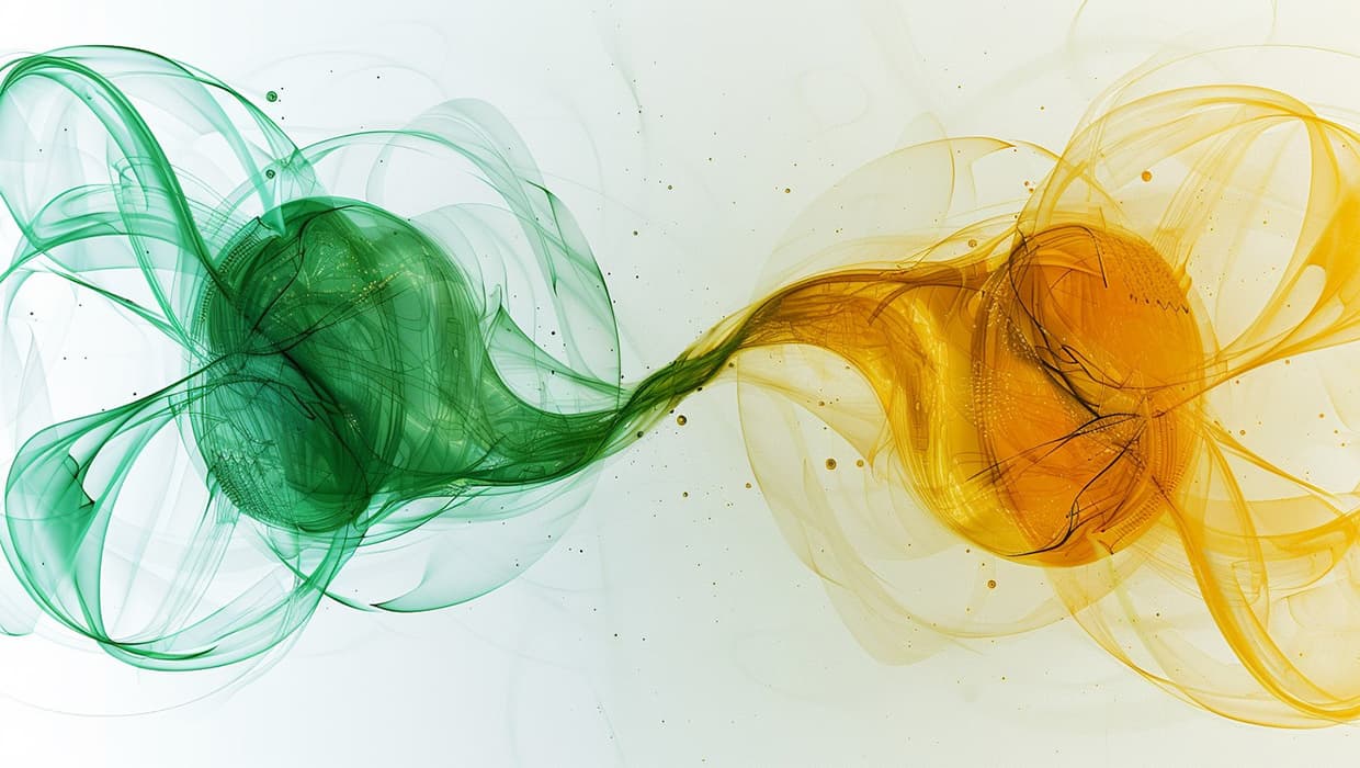 picture of two quantum particles