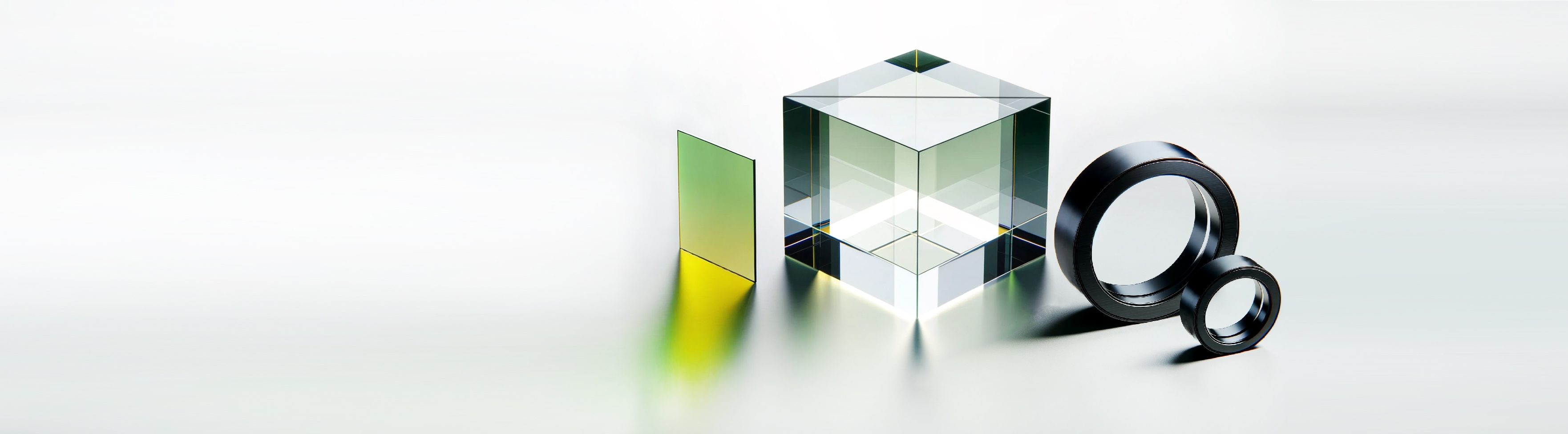 Polarizers - polarization optics Polarizing beam splitter (PBS) cube and high contrast thin film plate (TFP) polarizer and waveplates next to each other.