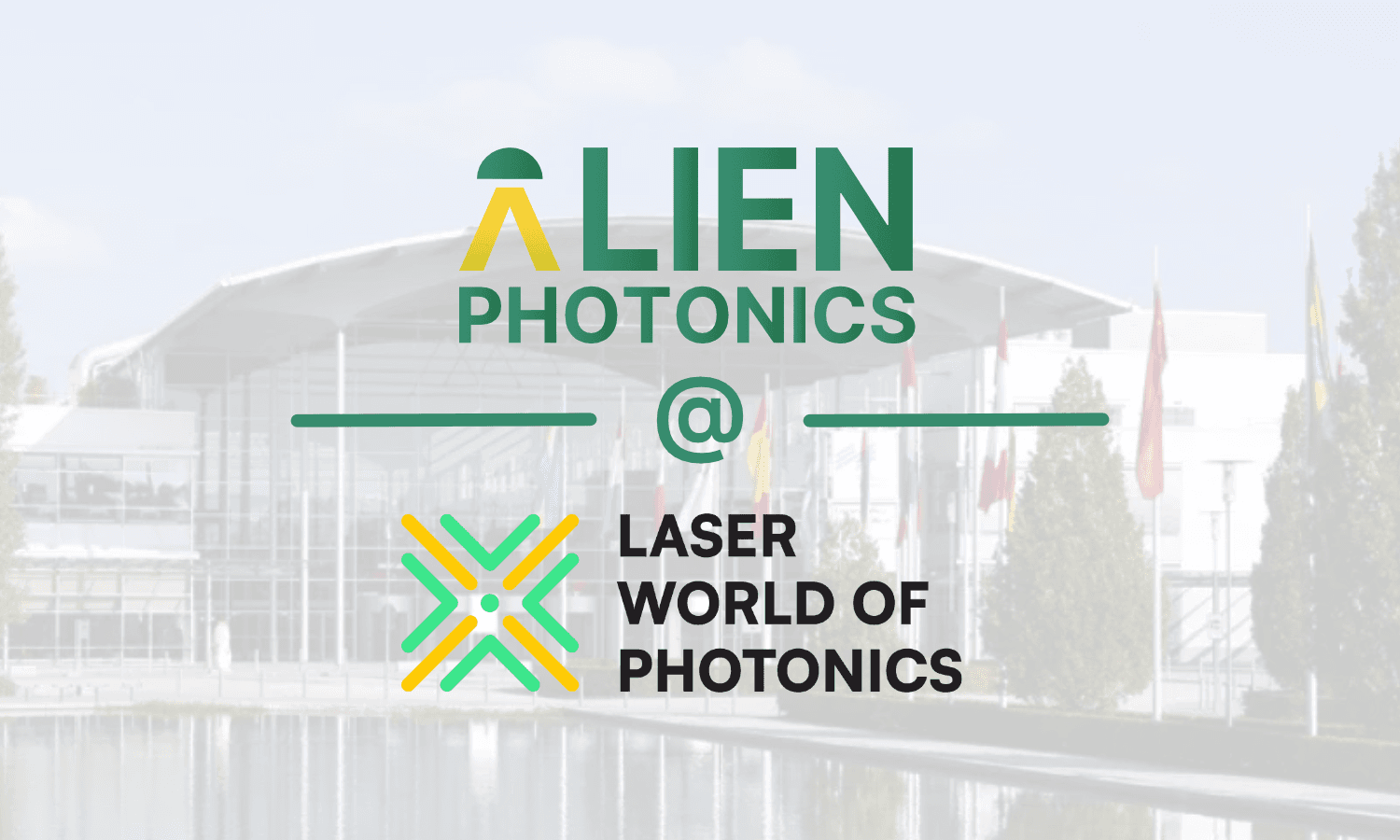 Laser world of photonics logo and alien photonics logo